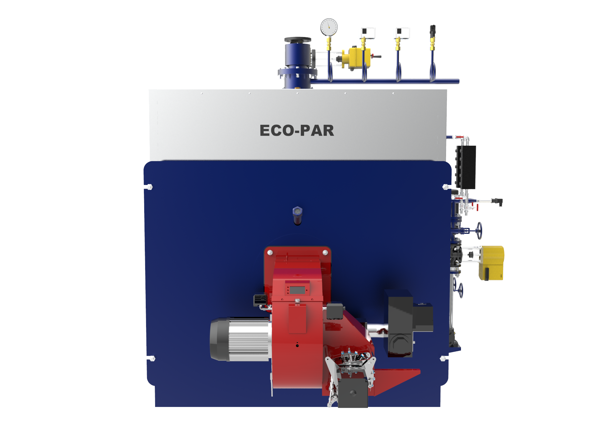 Промышленный паровой котел ECO-PAR 600 кг/ч, 0,8 МПа (2 хода / двухходовой)