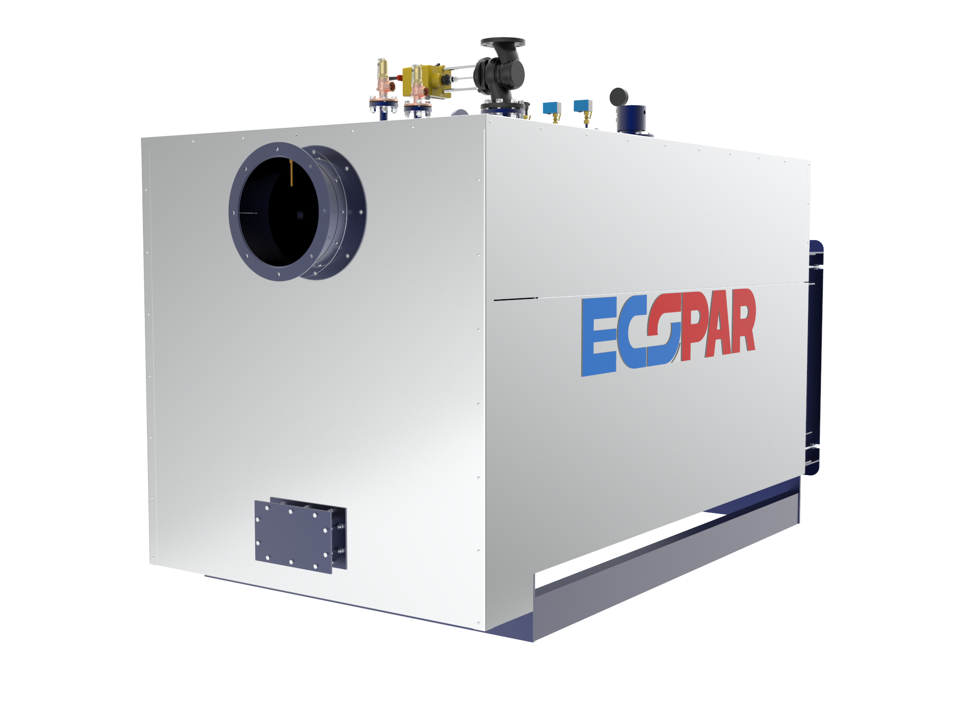 Промышленный паровой котел ECO-PAR 1500 кг/ч, 0,8 МПа (2 хода / двухходовой)
